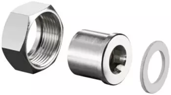 Oventrop Verschraubung DN 20, G 1/2 IG/&Uuml;M G 1 1/8 IG, flachdichtend, zur Bypassleitung (1019386)