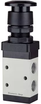 Riegler M3 3/2-Wegeventil manuell, Pilztaster, NC, monostabil, G1/8 (5155000)