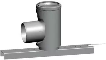 Wolf St&uuml;tzbogen einwandig DN80 87&deg; mit Auflageschiene (2651513)