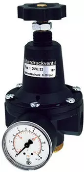 Riegler Druckbegrenzungsventil mit Manometer G 1/2, 0,5-5,5bar (491.05)