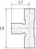 Riegler T-Steckverschraubung L-Form drehbar G 3/8 a. Schlauch-Ø 10mm ES (871.038-10 ES)