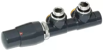 Ximax Mittenanschlussgarnitur Twins Eck &frac12;&Prime; 16mm Anthrazit