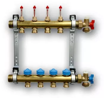 Roth Heizkreisverteiler mit Durchflussanzeige HK 8, 1" AG, absperrbar (1115009802)