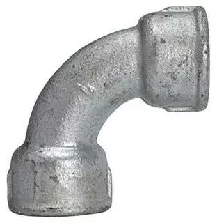 Riegler Bogen 2a, kurz, 90&deg;, IG/IG, Rp 2, schwarzer Temperguss, feuerverzinkt (TFB 2A-20)