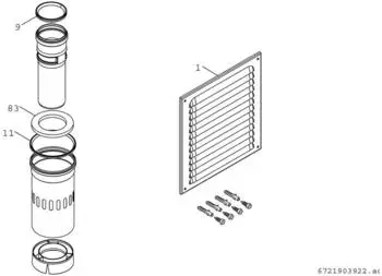 Bosch FC-Set80-B33x Abgaszubeh&ouml;r Erweiterungsbausatz B33 80/125mm (7738112659)
