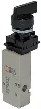 Riegler 3/2-Wegeventil Drehhebel lang NC monostabil G1/8 (515.501)