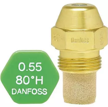 Danfoss &Ouml;ld&uuml;se LE-H Hohlkegel 0,65 USgal/h 80&deg; mit Abschlussventil (030H8714)