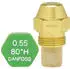 Danfoss Öldüse LE-H Hohlkegel 0,65 USgal/h 80° mit Abschlussventil (030H8714)