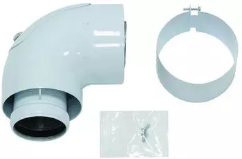 Vaillant turboTEC Revisionsbogen 90&deg; konzentrisch Alu 60/100mm mit Reinigungs&ouml;ffnung (303836)