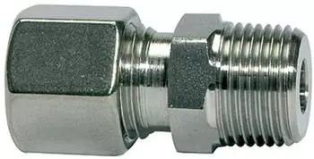 Riegler Gerade Einschraubverschraubung R1/8, Rohr-&Oslash; 8mm, 1.4571, 315bar (ES 26)