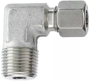Riegler Winkel-Einschraubverschraubung R 1/4", Rohr-&Oslash; 8mm, ES 1.4571, 315bar (ES 93)