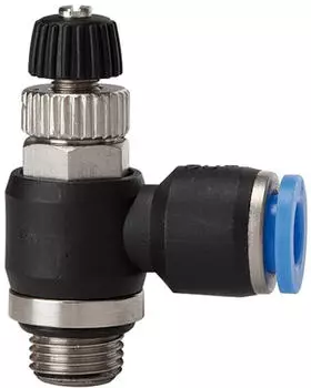 Riegler Drosselr&uuml;ckschlagventil "Blaue Serie" Abluftdrosselung G1/2 &Oslash;8mm (110025)