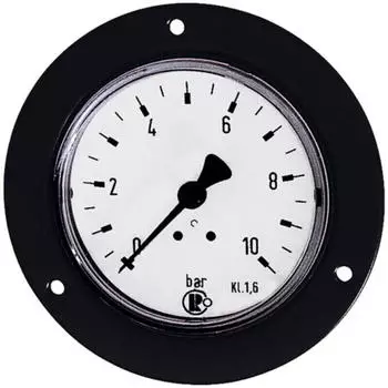 Riegler Standardmanometer Frontring schwarz G 1/4 hinten 0-60bar &Oslash;63mm (329/63)