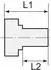 Riegler Reduziernippel lang G 1 1/2 a. / G 2 i., SW 70, Messing (MS251L1122)