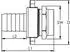Riegler 3/3 Standrohrverschraubung G1 IG x 25mm, Mutter 1 1/4