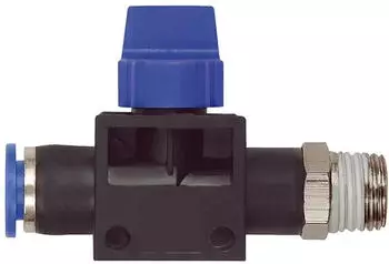 Riegler 3/2-Wegeventil "Blaue Serie" Steckanschluss R 1/4 au&szlig;en &Oslash; 10mm (232.014-10)