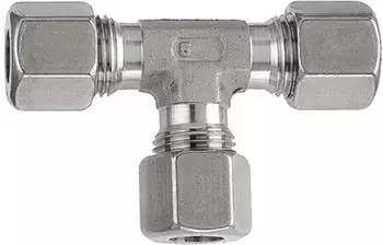 Riegler T-Verschraubung Rohr-Au&szlig;en-&Oslash; 6mm Edelstahl 1.4571 315bar (ES 135)