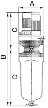 Riegler Filterregler &raquo;multifix&laquo; PC-Beh&auml;lter BG 1, G 1/4, 0,1-3bar, HA (C 11-K 3-HA)