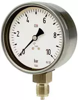 RIEGLER 102484-4022 Manometer, CrNi-Stahl, G 1/2 radial unten, -1/0,0 bar, &Oslash;...