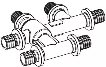 Tece TECEflex Kreuzungsfitting 16x16x16mm vernickelt (718501)