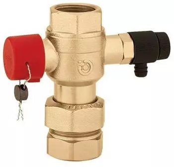 Caleffi Kappenventil 1 1/4" mit Entleerung f&uuml;r Ausdehnungsgef&auml;&szlig;e (558070)