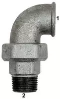 RIEGLER 112939-TFV 98-114 Verschraubung Bogen 98 IG/AG, Rp 1 1/4, R 1 1/4, schw.