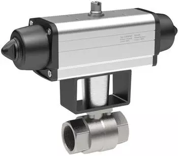 Riegler Edelstahl-Kugelhahn pneum. Stellantrieb NAMUR einfachwirkend Rp 1 1/2 (351.524-1)