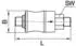 Riegler Hand-Schiebeventil G 1/8 AG, SW 14, PN max. 10 bar (3214.71)