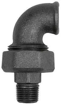 Riegler Verschraubungsbogen 98 konisch dichtend Rp 1 1/4 / R 1 1/4 Temperguss schwarz (TFV 98-114-S)