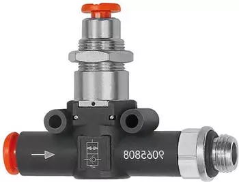 Riegler Pneumatisch entsperrbares R&uuml;ckschlagventil Schlauch-Gewinde G 1/8, &Oslash; 6mm (495.018-6)