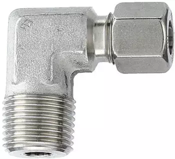 Riegler Winkel-Einschraubverschraubung R 3/8 a., Rohr-&Oslash; 15mm, ES 1.4571, 315bar (ES 100)