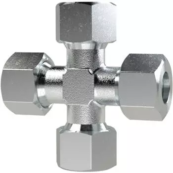Riegler Kreuz-Verschraubung Rohr-A&Oslash;8mm Stahl verzinkt (KV8SLST)