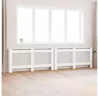 vidaXL Heizk&ouml;rperverkleidungen 2 Stk. Wei&szlig; 172&times;19&times;81,5 cm MDF