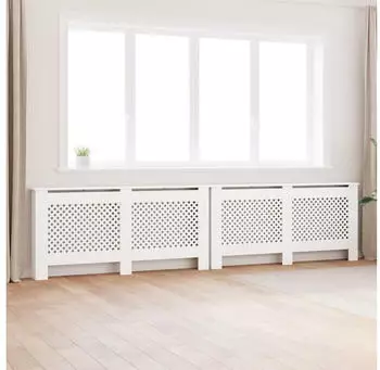 vidaXL Heizk&ouml;rperverkleidung 2 Stk. Wei&szlig; 172&times;19&times;81,5cm MDF (3051379)