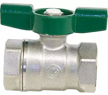Opal R251W Kugelhahn 1" IG/IG Messing verchromt Fl&uuml;gelgriff PN42 (R251WX025)