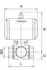 Riegler Edelstahl-Kugelhahn pneumat. Stellantrieb doppeltwirkend Rp1/2 DN15 L=116mm (350.510/1)