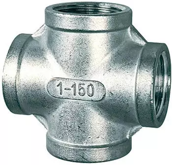 Riegler Kreuzverteiler 4x Innengewinde Rp 1 Edelstahl 1.4408 (253.66-ES)