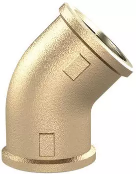Riegler Winkelst&uuml;ck 45&deg; Innen/Innen G 1/2" 16bar Messing blank (WST12MS45II)