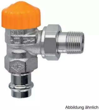 Heimeier Eclipse Thermostat-Ventilunterteil Eck DN15 ViegaPress 15mm (3941-15.000)