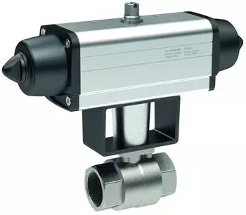 Riegler Edelstahl-Kugelhahn pneum. Stellantrieb NAMUR einfachwirkend Rp 1 (351.522-1)