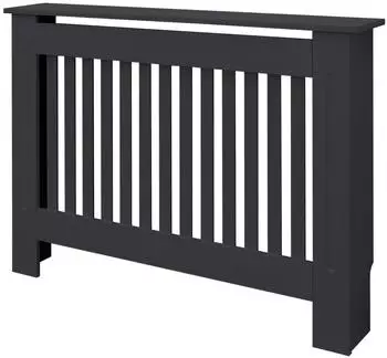 ML-Design Heizk&ouml;rperverkleidung Landhausstil MDF anthrazit 112x19x82cm (490006599)