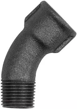 Riegler Bogen 40, 45&deg;, Rp 2 i., R 2 a., Temperguss schwarz (TFB 40-20-S)