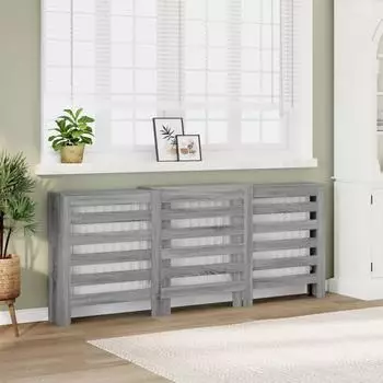 vidaXL Heizk&ouml;rperverkleidung Sonoma Grau Holzwerkstoff 205x21,5x83,5cm (852722)