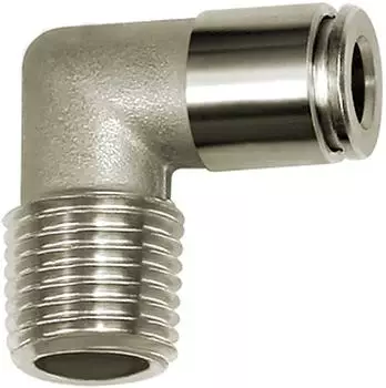 Riegler L-Steckverschraubung R 1/8 a., Schlauch-Ø 8mm, 15bar, ES 1.4404 (52.018-8 ES)