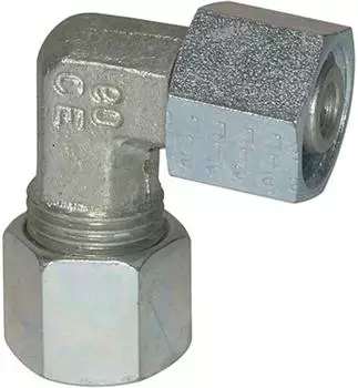 Riegler Einstellbare Winkel-Verschraubung, Rohr-Außen-Ø 22mm, Stahl verzinkt (V 517)