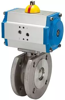 Riegler Kompaktflansch-Kugelhahn pneum. Stellantrieb, doppeltwirkend, DN 65 (350.1065)