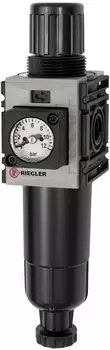 Riegler FUTURA-mini Filterregler Kompaktmanometer G 1/4, 0,5-10 bar (FUM 811 M-10-KM)