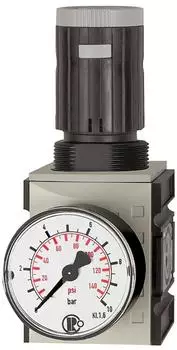 Riegler FUTURA Druckregler mit Manometer, BG 1, G 3/8, 0,5-8 bar (FU 7108)