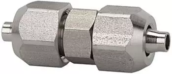 Riegler Gerader Verbinder f&uuml;r Schlauch 6/4mm, SW1 12, SW2 10, Edelstahl 1.4404 (11.300-6 ESH)