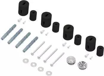 LuxeBath Halterung f&uuml;r Designheizk&ouml;rper, schwarz matt, gerade Modelle (490011190)